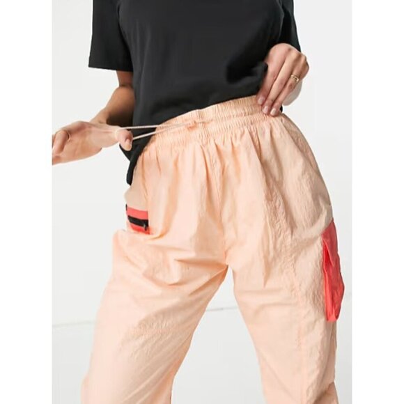 ASOS Orange Cargo Pocket Windbreaker Track Pants - Picture 1 of 10